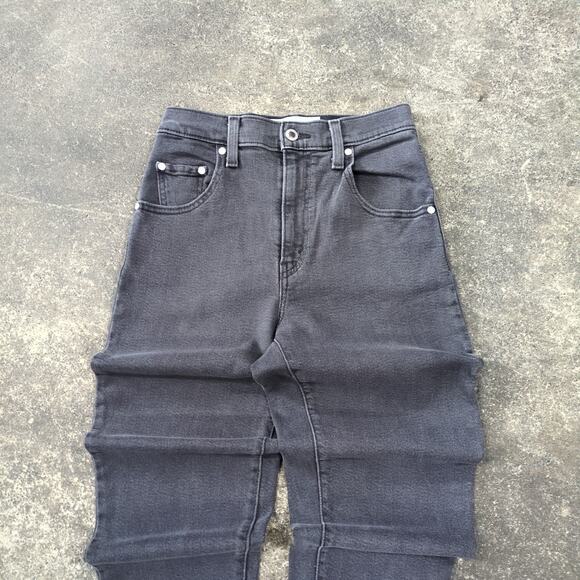 Levi's SilverTab Jeans Womens 27 Black Pants Loose Tapered Faded Denim Tag 26 - Picture 2 of 10